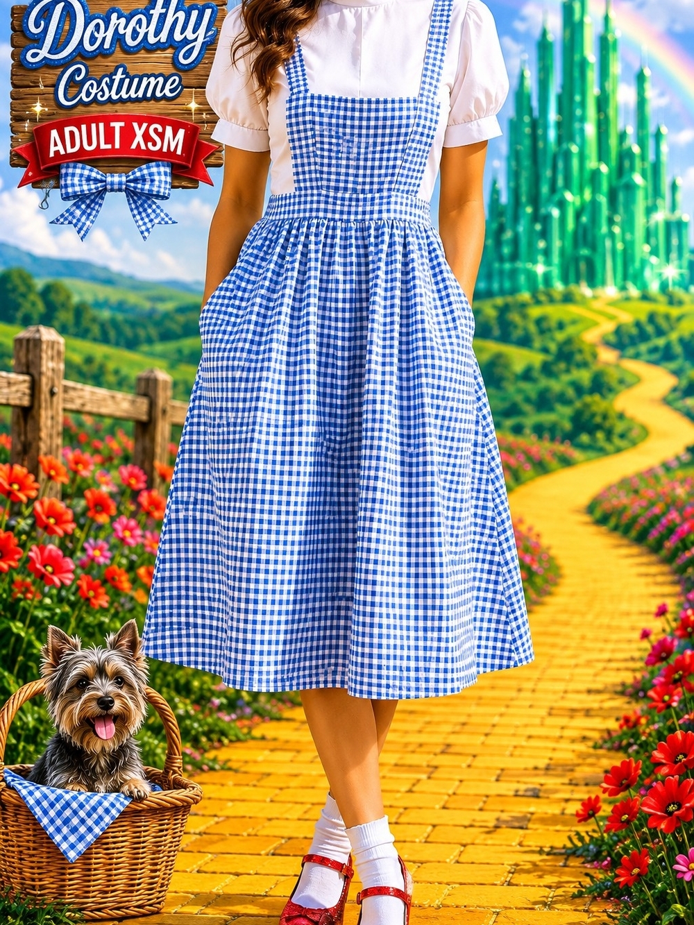 Dorothy Blue Gingham Pinafore Dress